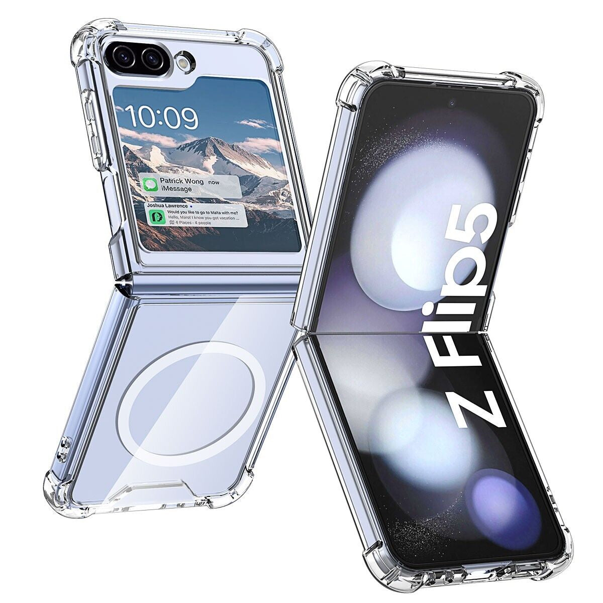 Funda para Samsung Z Flip 5 Magsafe Transparente Antishock
