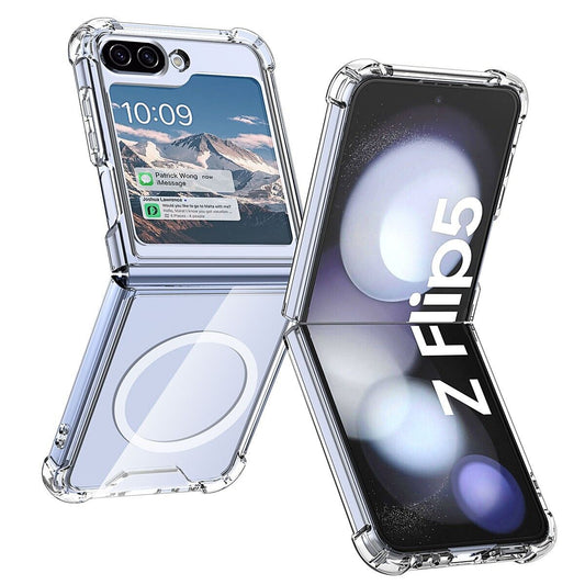 Funda para Samsung Z Flip 5 Magsafe Transparente Antishock