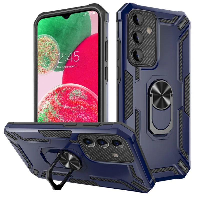 Case para Samsung Note 20 Ultra Robotizado + Ring Metálico color Azul