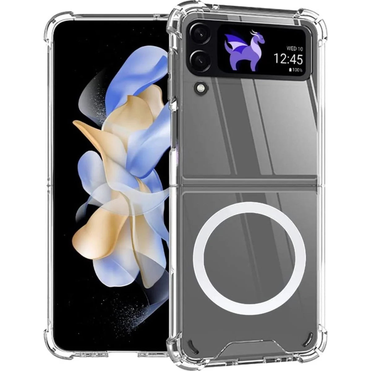 Funda para Samsung Z Flip 3 Magsafe Transparente Antishock
